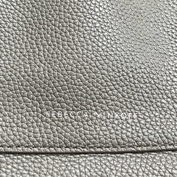 Rebecca Minkoff Megan Leather Boho Hobo Shoulder Bag In Perla Gray - Picture 15 of 16